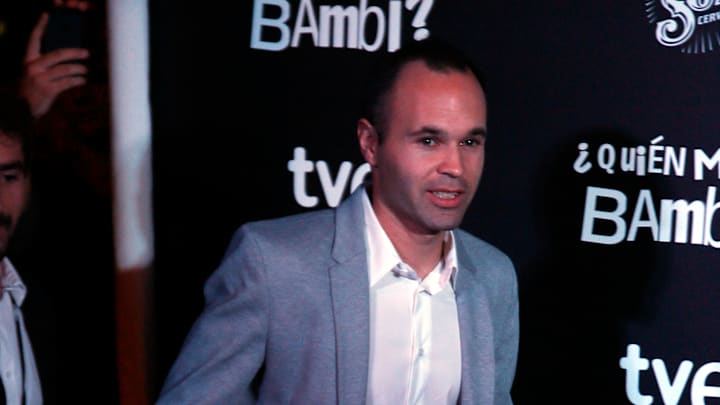 Iniesta en la Premiere de '¿Quien Mato a Bambi?' 