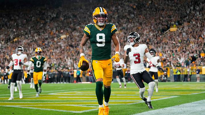 Green Bay Packers wide receiver Christian Watson is an elite prop target in Week 6. Green Bay Packers wide receiver Christian Watson is an elite prop target in Week 6.