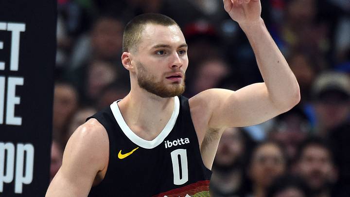 Mar 17, 2026; Denver, Colorado, USA; Denver Nuggets guard Christian Braun (0) after a basket during the second half against the Philadelphia 76ers at Ball Arena. Mandatory Credit: Christopher Hanewinckel-Imagn Images Mar 17, 2026; Denver, Colorado, USA; Denver Nuggets guard Christian Braun (0) after a basket during the second half against the Philadelphia 76ers at Ball Arena. Mandatory Credit: Christopher Hanewinckel-Imagn Images