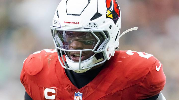 Oct 19, 2025; Glendale, Arizona, USA; Arizona Cardinals linebacker Mack Wilson Sr. (2) against the Green Bay Packers at State Farm Stadium. Mandatory Credit: Mark J. Rebilas-Imagn Images