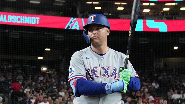 Sep 12, 2026; Phoenix, Arizona, USA; Texas Rangers designated hitter Joc Pederson (3) gets ready to hit against the Arizona Diamondbacks in the first inning at Chase Field. Mandatory Credit: Rick Scuteri-Imagn Images Sep 12, 2026; Phoenix, Arizona, USA; Texas Rangers designated hitter Joc Pederson (3) gets ready to hit against the Arizona Diamondbacks in the first inning at Chase Field. Mandatory Credit: Rick Scuteri-Imagn Images