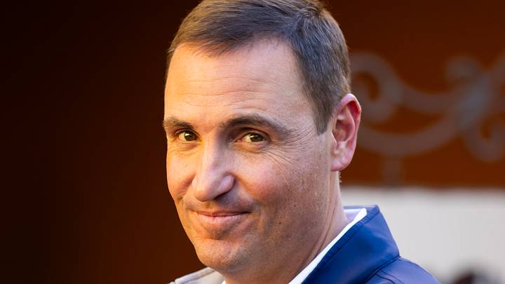 Nov 7, 2023; Scottsdale, AZ, USA; Texas Rangers general manager Chris Young speaks to the media during the MLB General Manager's Meetings at Omni Scottsdale Resort & Spa. Mandatory Credit: Mark J. Rebilas-USA TODAY Sports Nov 7, 2023; Scottsdale, AZ, USA; Texas Rangers general manager Chris Young speaks to the media during the MLB General Manager's Meetings at Omni Scottsdale Resort & Spa. Mandatory Credit: Mark J. Rebilas-USA TODAY Sports