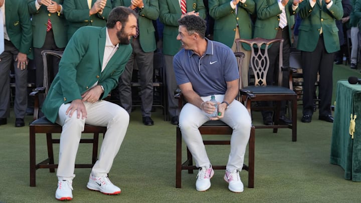 Scottie Scheffler (left) and Rory McIlroy now own a combined eight major titles.