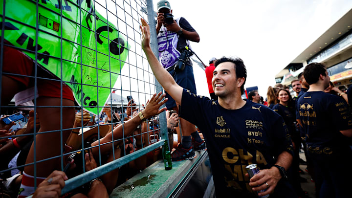 Pérez celebró la victoria de Red Bull
