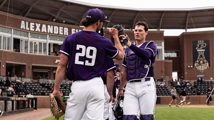 Northwestern's handshake line at Purdue.