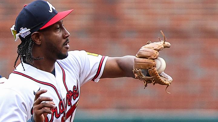 Jun 7, 2026; Cumberland, Georgia, USA; Atlanta Braves shortstop Jorge Mateo (2) catches the ball for an out against the Pittsburgh Pirates during the first inning at Truist Park. Mandatory Credit: Jordan Godfree-Imagn Images Jun 7, 2026; Cumberland, Georgia, USA; Atlanta Braves shortstop Jorge Mateo (2) catches the ball for an out against the Pittsburgh Pirates during the first inning at Truist Park. Mandatory Credit: Jordan Godfree-Imagn Images