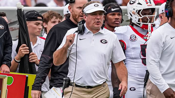 Georgia coach Kirby Smart against Western Kentucky Georgia coach Kirby Smart against Western Kentucky