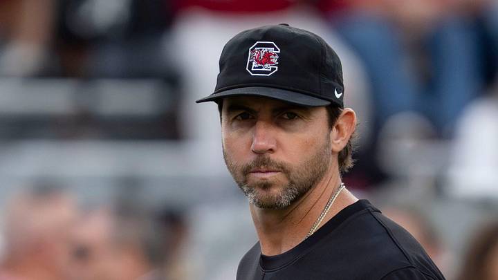 Sep 26, 2026; Tuscaloosa, AL, USA; South Carolina offensive coordinator and quarterbacks coach Kendal Briles watches as the Gamecocks warm up before the game with Alabama at Saban Field at Bryant Denny Stadium. Mandatory Credit: Gary Cosby Jr.-Tuscaloosa News Sep 26, 2026; Tuscaloosa, AL, USA; South Carolina offensive coordinator and quarterbacks coach Kendal Briles watches as the Gamecocks warm up before the game with Alabama at Saban Field at Bryant Denny Stadium. Mandatory Credit: Gary Cosby Jr.-Tuscaloosa News