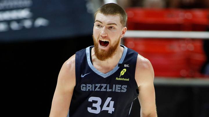SALT LAKE CITY, UT - JULY 4: Lawson Lovering #34 of the Memphis Grizzlies reacts to an officials call during the first of of their 2026 NBA Salt Lake City Summer League game against the Memphis Grizzlies at the Jon M Huntsman Center on July 4, 2026 in Salt Lake City, Utah. (Photo by Chris Gardner/ Getty Images) SALT LAKE CITY, UT - JULY 4: Lawson Lovering #34 of the Memphis Grizzlies reacts to an officials call during the first of of their 2026 NBA Salt Lake City Summer League game against the Memphis Grizzlies at the Jon M Huntsman Center on July 4, 2026 in Salt Lake City, Utah. (Photo by Chris Gardner/ Getty Images)