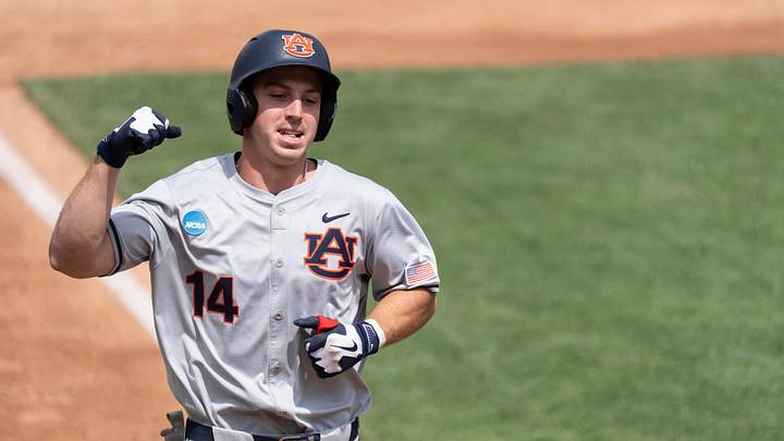 Auburn Tigers' Cade Belyeu hit two home runs in the program's win over NC State in the Auburn Regional on Saturday. Auburn Tigers' Cade Belyeu hit two home runs in the program's win over NC State in the Auburn Regional on Saturday.