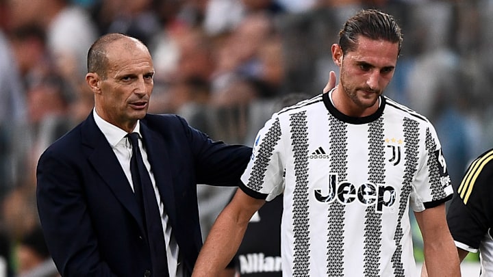 Massimiliano Allegri e Adrien Rabiot