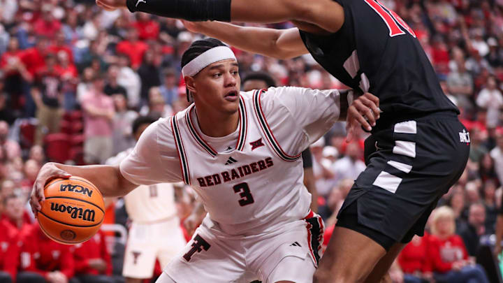 Texas Tech's LeJuan Watts handles the ball against Cincinnati during a Big 12 Conference men's basketball game, Tuesday, Feb. 24, 2026, in United Supermarkets Arena. Texas Tech's LeJuan Watts handles the ball against Cincinnati during a Big 12 Conference men's basketball game, Tuesday, Feb. 24, 2026, in United Supermarkets Arena.