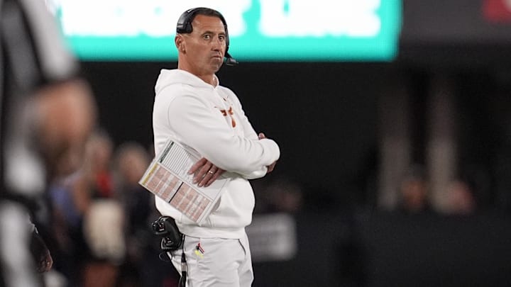 Nov 15, 2025; Athens, Georgia, USA; Texas Longhorns head coach Steve Sarkisian. Nov 15, 2025; Athens, Georgia, USA; Texas Longhorns head coach Steve Sarkisian.