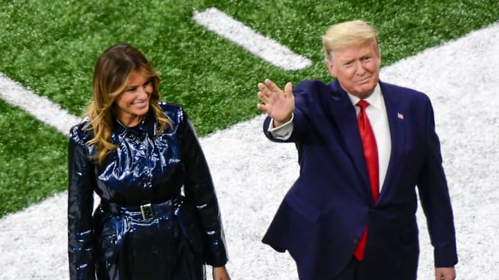 Donald Trump and Melanie Trump attend College Football Playoff National Championship Game. 