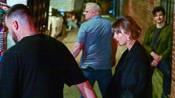 Taylor Swift and Travis Kelce depart an event in 2026. Taylor Swift and Travis Kelce depart an event in 2026.