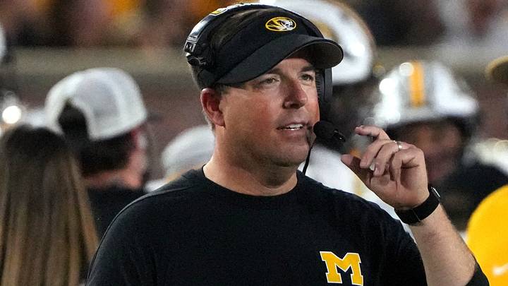 Sep 3, 2026; Columbia, Missouri, USA; Missouri Tigers head coach Eli Drinkwitz is seen against the Arkansas-Pine Bluff Golden Lions during the first half at Faurot Field at Memorial Stadium. Mandatory Credit: Denny Medley-Imagn Images Sep 3, 2026; Columbia, Missouri, USA; Missouri Tigers head coach Eli Drinkwitz is seen against the Arkansas-Pine Bluff Golden Lions during the first half at Faurot Field at Memorial Stadium. Mandatory Credit: Denny Medley-Imagn Images