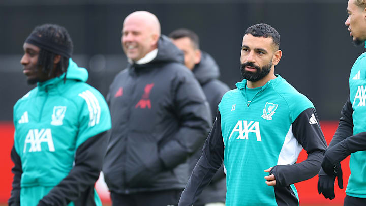 Liverpool FC Training Session And Press Conference - UEFA Champions League 2025/26 League Phase MD7