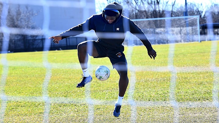 WORCESTER - Soccer player Jean Paul Boderbe, 18, of Worcester practices his fancy footwork at the Green Hill Park athletic field on Tuesday. Boderbe, a graduate of Burncoat High School now plays for United Premier Soccer League's UNations Football Club. WORCESTER - Soccer player Jean Paul Boderbe, 18, of Worcester practices his fancy footwork at the Green Hill Park athletic field on Tuesday. Boderbe, a graduate of Burncoat High School now plays for United Premier Soccer League's UNations Football Club.