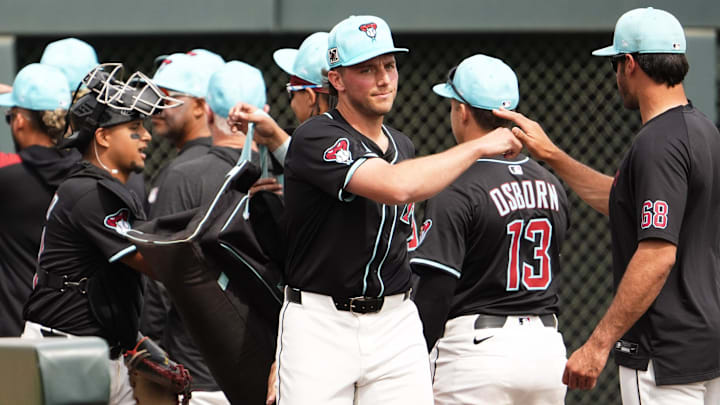 Arizona Diamondbacks pitcher Brandon Pfaadt leaves the bullpen to face the San Francisco Giants before a spring training game at Salt River Fields on March 5, 2025, in Scottsdale.