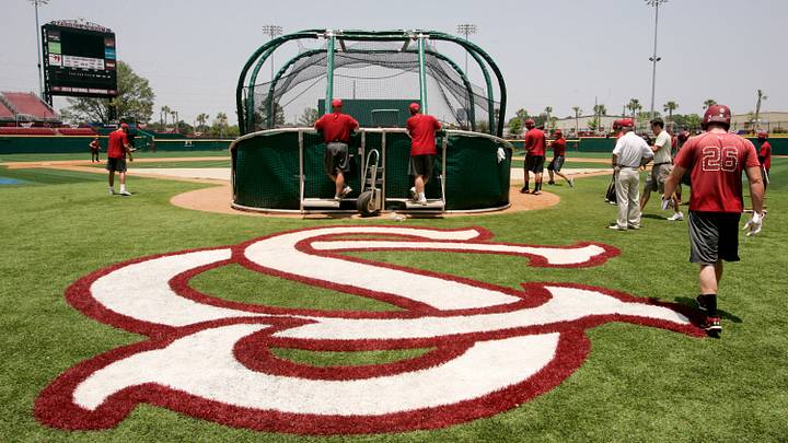 June 10, 2011; Columbia, SC, USA;  South Carolina Gamecocks players take batting practice at Carolina Stadium in preparation for the Columbia Super Regional of the NCAA Baseball Tournament. Mandatory Credit: Jeff Blake-USA TODAY Sports