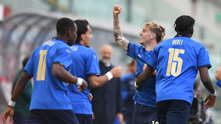 Esultanza degli Azzurrini