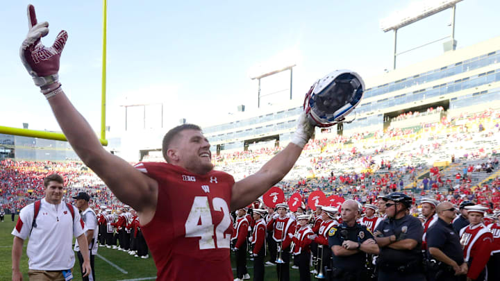 Wisconsin linebacker T.J. Watt (42) headlines an impressive group of NFL alumni the Badgers have produced