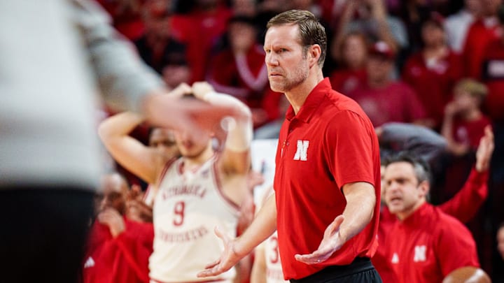 Nebraska coach Fred Hoiberg reacts to a call during the second half against Purdue at Pinnacle Bank Arena.
