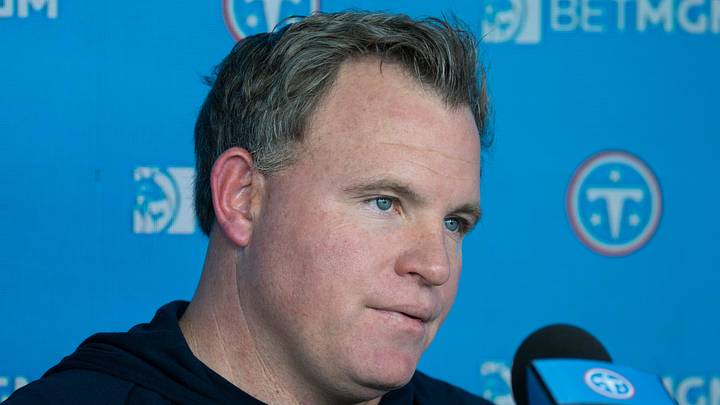 Tennessee Titans General Manager Mike Borgonzi addresses the media at team practice Vanderbilt Health Football Center Tuesday, Sept. 1, 2026.