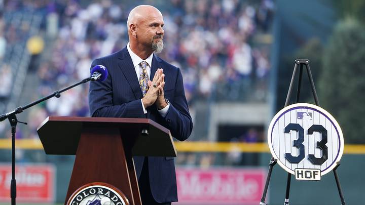 Colorado Rockies former right fielder Larry Walker. Credit: Michael Ciaglo-USA TODAY Sports
