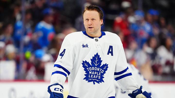 Jan 12, 2026; Denver, Colorado, USA; Toronto Maple Leafs defenseman Morgan Rielly (44) before the game against the Colorado Avalanche at Ball Arena. Mandatory Credit: Ron Chenoy-Imagn Images Jan 12, 2026; Denver, Colorado, USA; Toronto Maple Leafs defenseman Morgan Rielly (44) before the game against the Colorado Avalanche at Ball Arena. Mandatory Credit: Ron Chenoy-Imagn Images