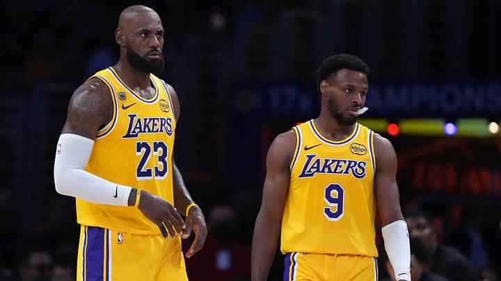 Bronny James is favored to remain with the Los Angeles Lakers Bronny James is favored to remain with the Los Angeles Lakers