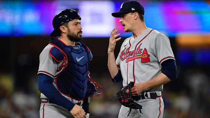 September 1, 2023; Los Angeles, California, USA; Atlanta Braves starting pitcher Max Fried (54)