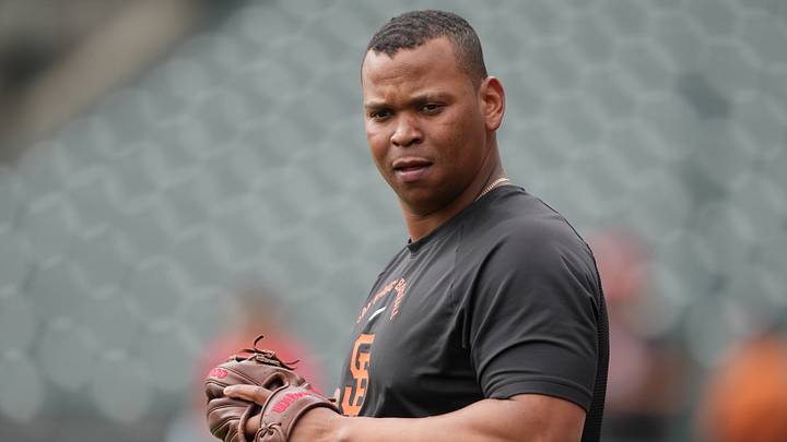 Aug 15, 2026; San Francisco, California, USA; San Francisco Giants designated hitter Rafael Devers (16) before the game against the Colorado Rockies at Oracle Park. Mandatory Credit: Darren Yamashita-Imagn Images Aug 15, 2026; San Francisco, California, USA; San Francisco Giants designated hitter Rafael Devers (16) before the game against the Colorado Rockies at Oracle Park. Mandatory Credit: Darren Yamashita-Imagn Images