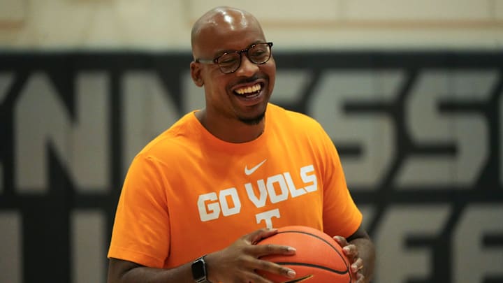 Tennessee assistant basketball coach Amorrow Morgan at practice on September 23, 2025, in Knoxville, Tennessee.