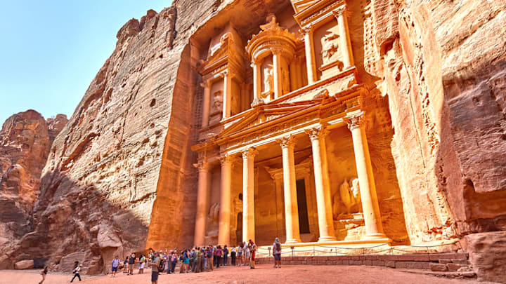 The Treasury at Petra in Jordan.