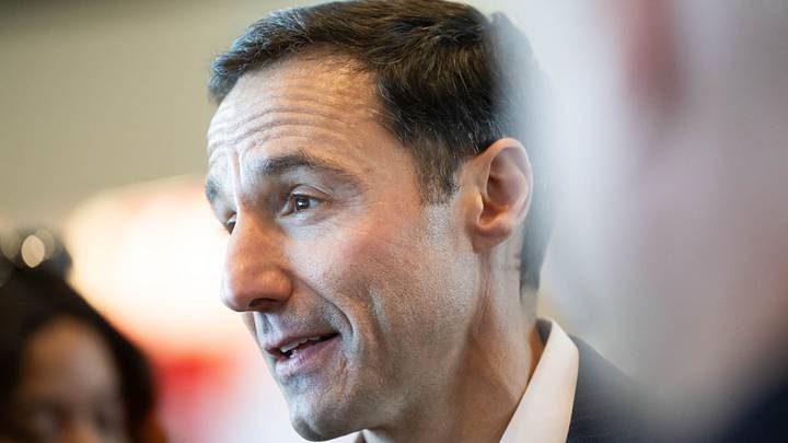 Nov 10, 2023: Cleveland Guardians president of baseball operations Chris Antonetti talks to the media during an introductory press conference for new manager Stephen Vogt at Progressive Field. Credit: Ken Blaze-USA TODAY Sports Nov 10, 2023: Cleveland Guardians president of baseball operations Chris Antonetti talks to the media during an introductory press conference for new manager Stephen Vogt at Progressive Field. Credit: Ken Blaze-USA TODAY Sports