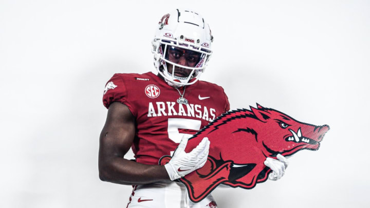 Tavion Wallace on a visit to Arkansas