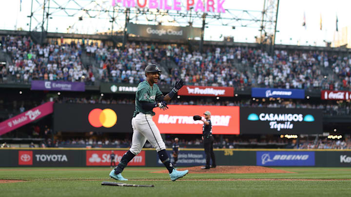 Julio Rodriguez at the 93rd MLB All-Star Game presented by Mastercard