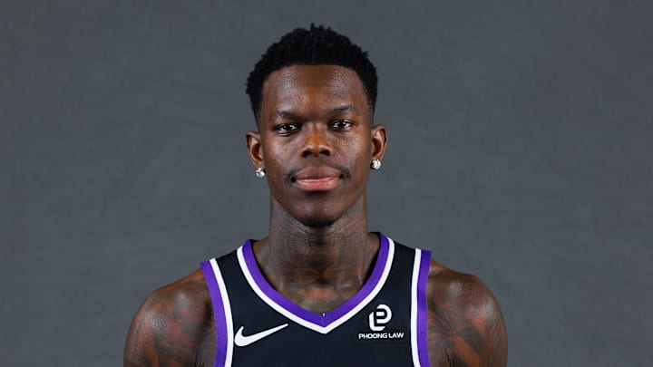 Sep 29, 2025; Sacramento, CA, USA; Sacramento Kings guard Dennis Schroder (17) during media day at Golden 1 Center. Mandatory Credit: Sergio Estrada-Imagn Images