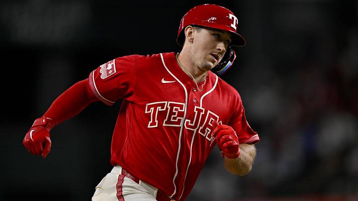 Texas Rangers left fielder Wyatt Langford.