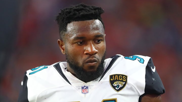 Nov 26, 2017; Glendale, AZ, USA; Jacksonville Jaguars defensive end Yannick Ngakoue (91).