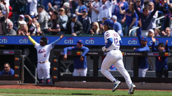 Apr 20, 2025; New York City, New York, USA; New York Mets shortstop Francisco Lindor (12) hits a solo home run during the first inning against the St. Louis Cardinals at Citi Field. Mandatory Credit: Vincent Carchietta-Imagn Images Apr 20, 2025; New York City, New York, USA; New York Mets shortstop Francisco Lindor (12) hits a solo home run during the first inning against the St. Louis Cardinals at Citi Field. Mandatory Credit: Vincent Carchietta-Imagn Images