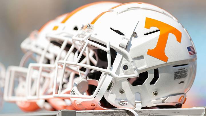 Sep 1, 2018; Charlotte, NC, USA; A Tennessee Volunteers helmet is seen pregame before the game against the West Virginia Mountaineers at Bank of America Stadium. Mandatory Credit: Ben Queen-USA TODAY Sports Sep 1, 2018; Charlotte, NC, USA; A Tennessee Volunteers helmet is seen pregame before the game against the West Virginia Mountaineers at Bank of America Stadium. Mandatory Credit: Ben Queen-USA TODAY Sports