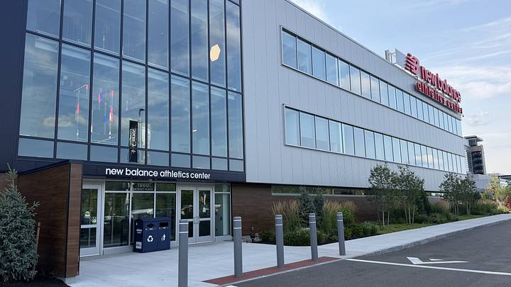 A look at the exterior of the New England Patriots' brand-new practice facility next to Gillette Stadium. A look at the exterior of the New England Patriots' brand-new practice facility next to Gillette Stadium.