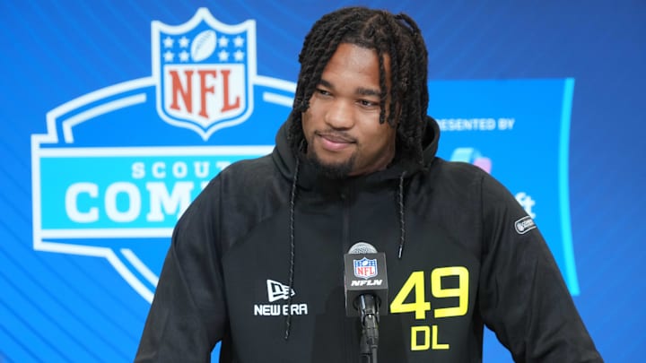 Marshall's Mike Green addresses questions about past accusations at the NFL Scouting Combine.