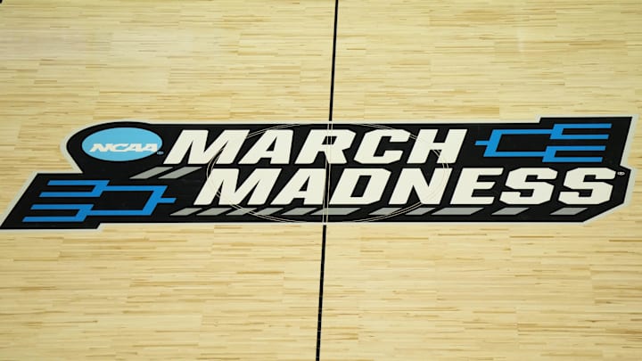 General view of March Madness logo General view of March Madness logo