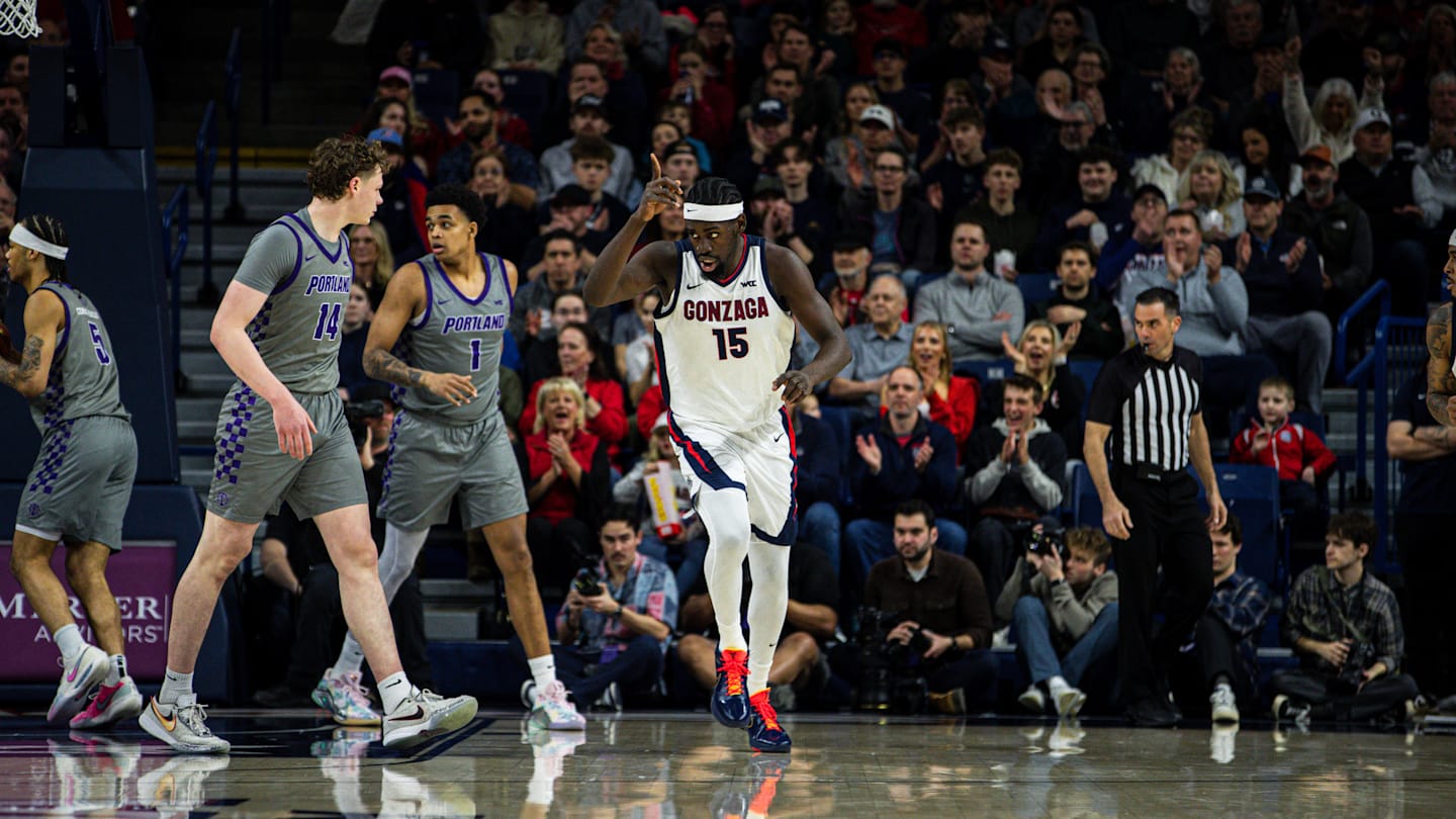Gonzaga dominates Portland on senior night, clinches WCC regular-season title