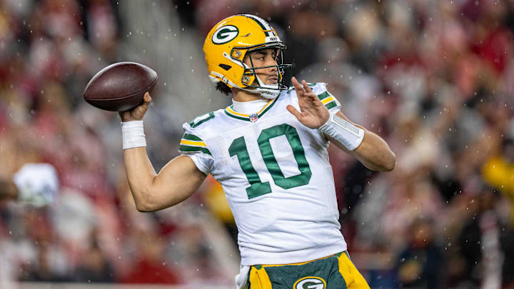 January 20, 2024; Santa Clara, CA, USA; Green Bay Packers quarterback Jordan Love (10)