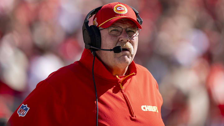 Kansas City Chiefs head coach Andy Reid before the game against the San Francisco 49ers at Levi's Stadium.