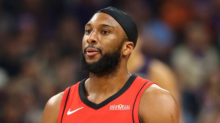 Apr 7, 2026; Phoenix, Arizona, USA; Houston Rockets guard Josh Okogie (20) against the Phoenix Suns at Mortgage Matchup Center. Mandatory Credit: Mark J. Rebilas-Imagn Images Apr 7, 2026; Phoenix, Arizona, USA; Houston Rockets guard Josh Okogie (20) against the Phoenix Suns at Mortgage Matchup Center. Mandatory Credit: Mark J. Rebilas-Imagn Images
